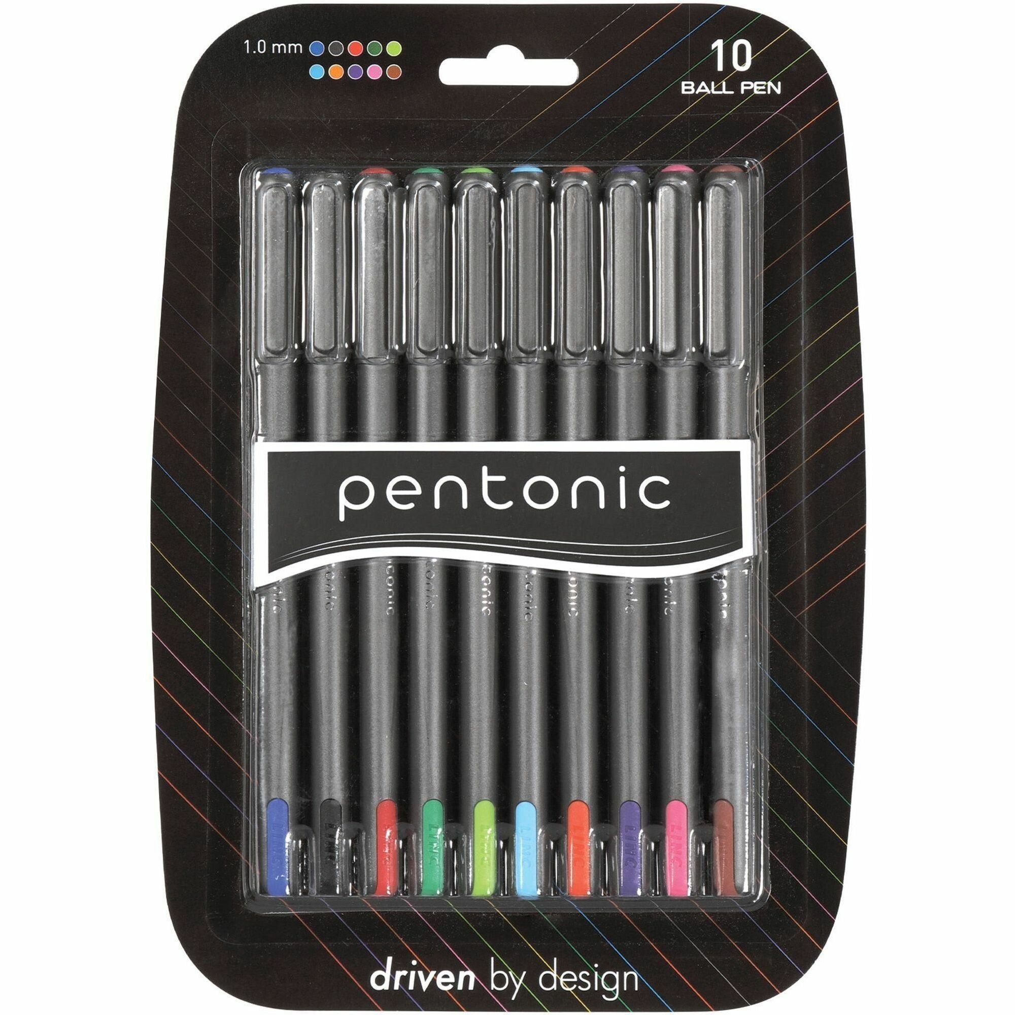 pentonic-ballpoint-pen-set-1-mm-pen-point-assorted-ink-nickel-silver-tip-10-pack-pntpen12199_1